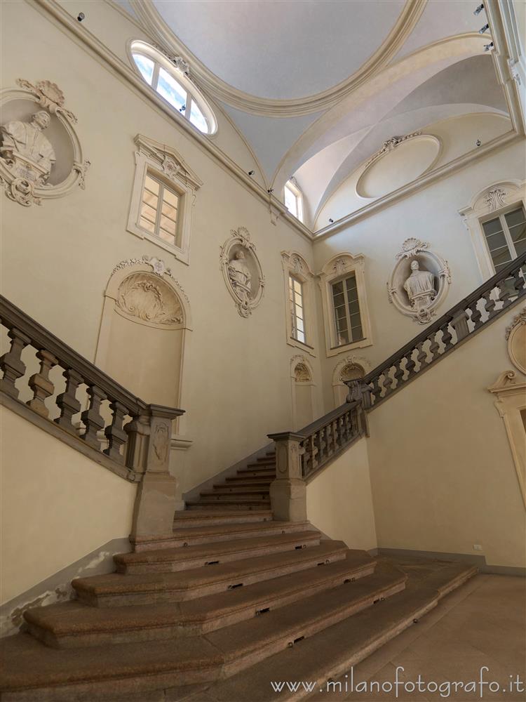 Milan (Italy) - Right wing of the Staircase of honor of the Cloisters of San Simpliciano